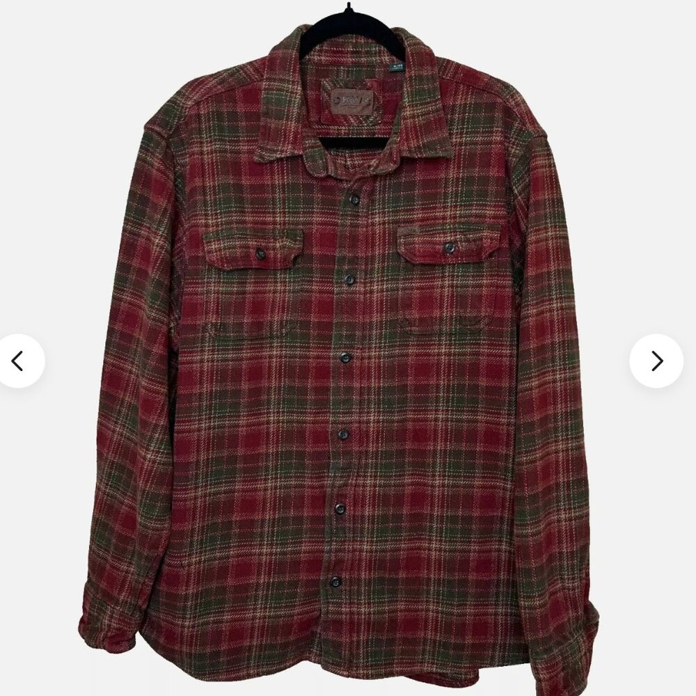 Orvis Big Bear XL Shacket Autumn Plaid Thick Flannel Field Shirt